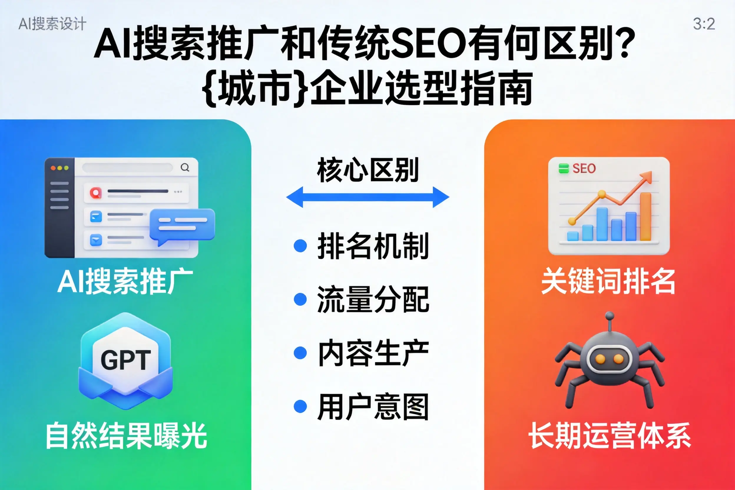AI搜索推广和传统SEO有何区别?钦州企业选型指南