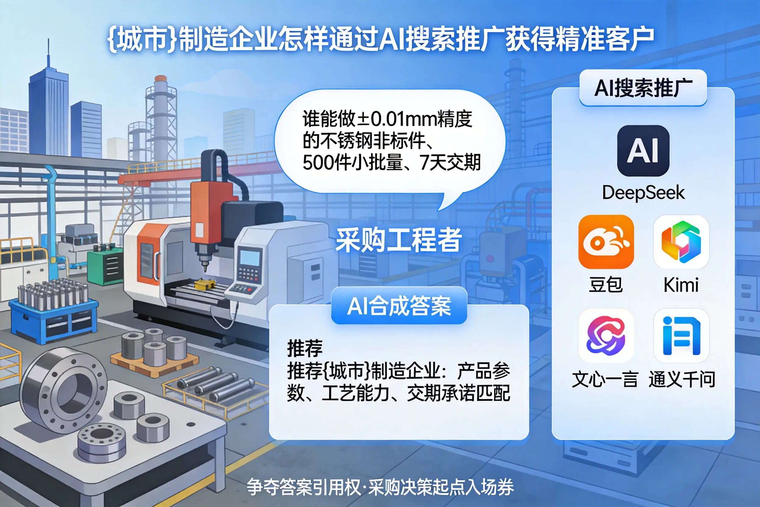 钦州制造企业怎样通过AI搜索推广获得精准客户
