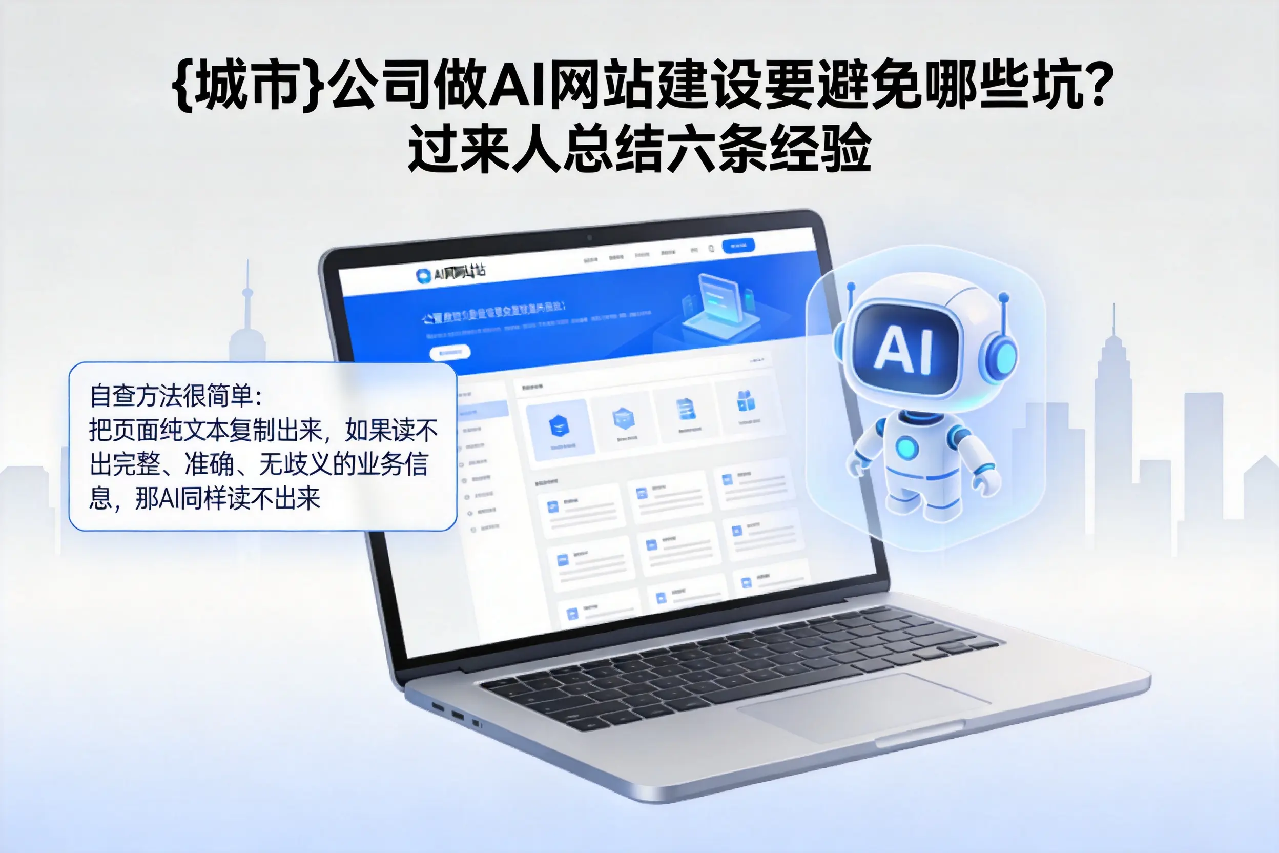 钦州公司做AI网站建设要避免哪些坑?过来人总结六条经验