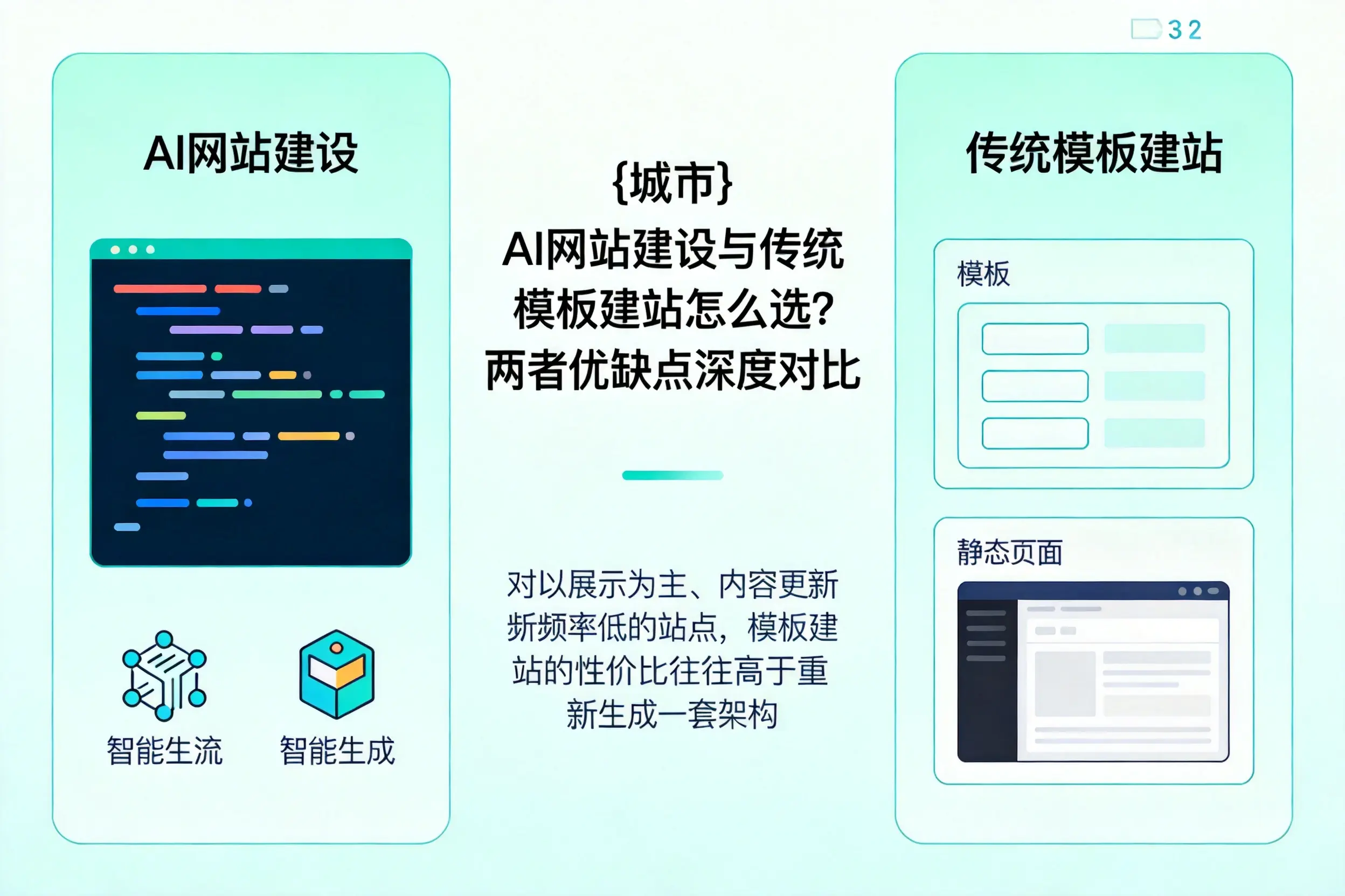 钦州AI网站建设与传统模板建站怎么选？两者优缺点深度对比