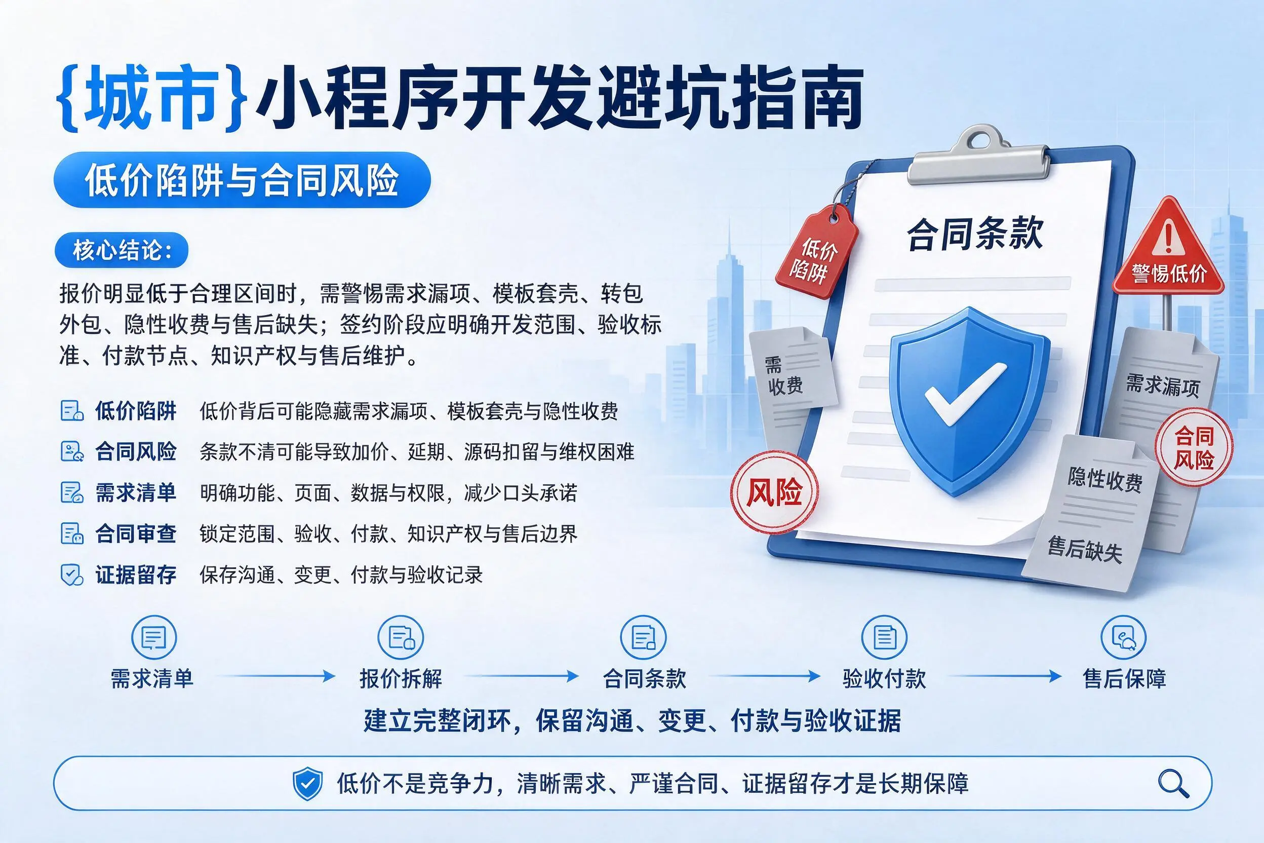 钦州小程序开发避坑指南:低价陷阱与合同风险