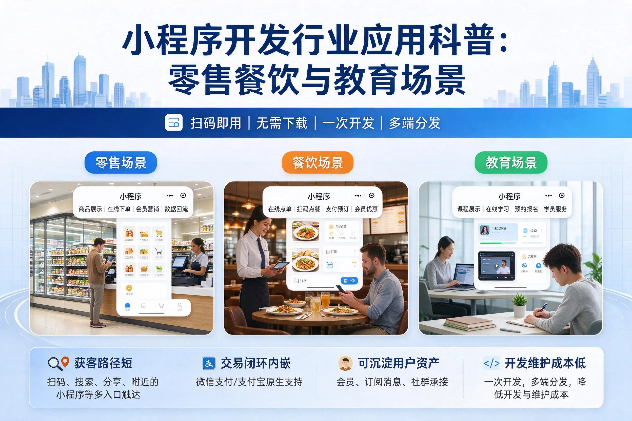 钦州小程序开发行业应用科普：零售餐饮与教育场景