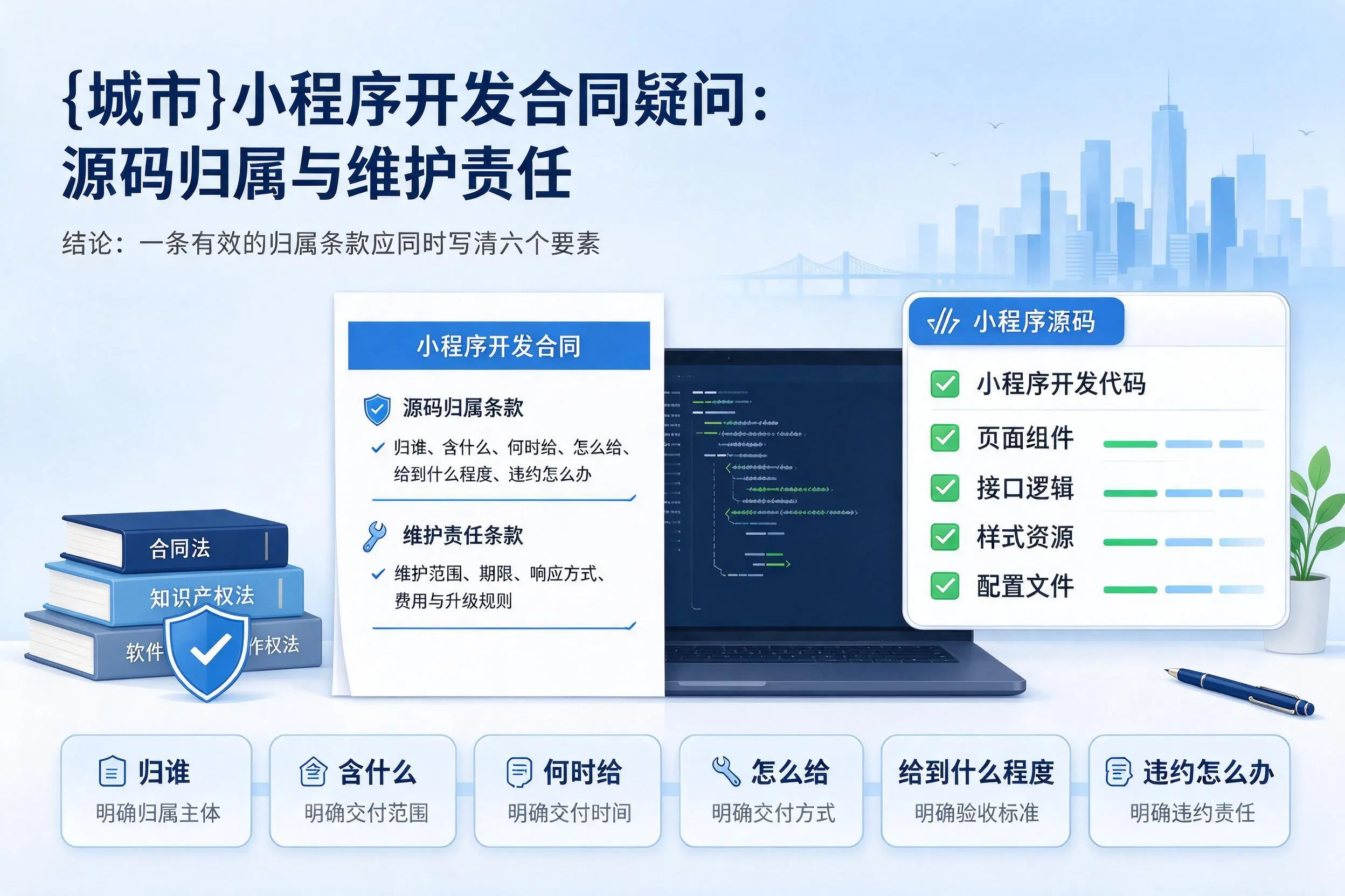 钦州小程序开发合同疑问：源码归属与维护责任