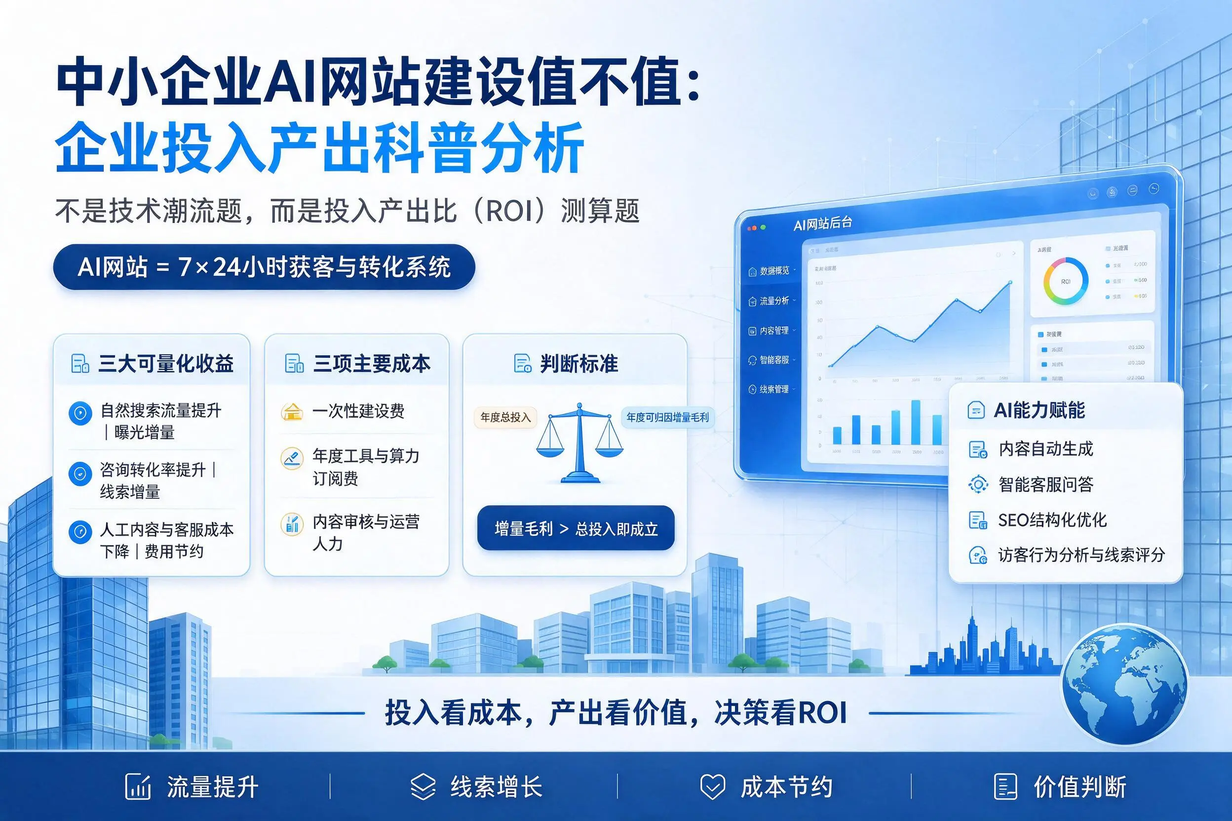 中小企业AI网站建设值不值：钦州企业投入产出科普分析