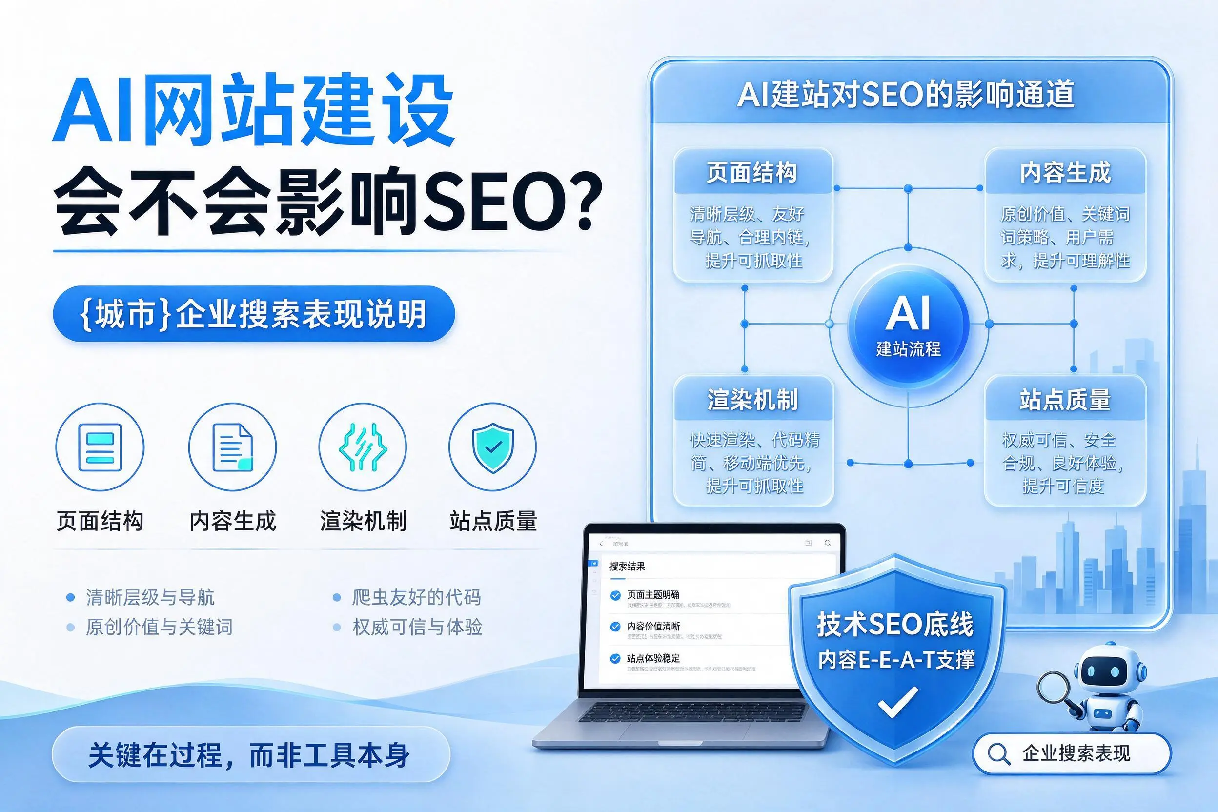 AI网站建设会不会影响SEO？钦州企业搜索表现说明
