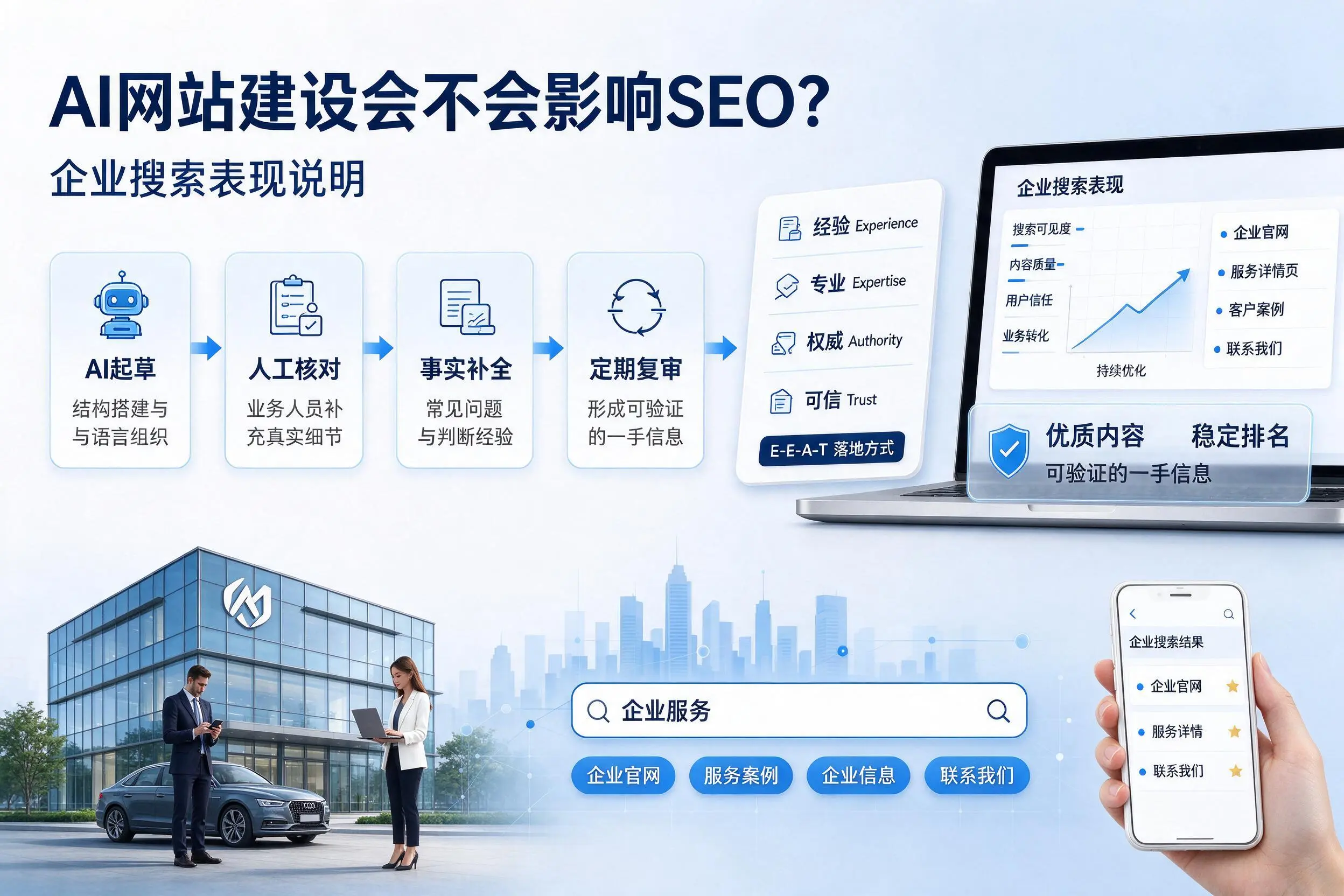 AI网站建设会不会影响SEO？钦州企业搜索表现说明