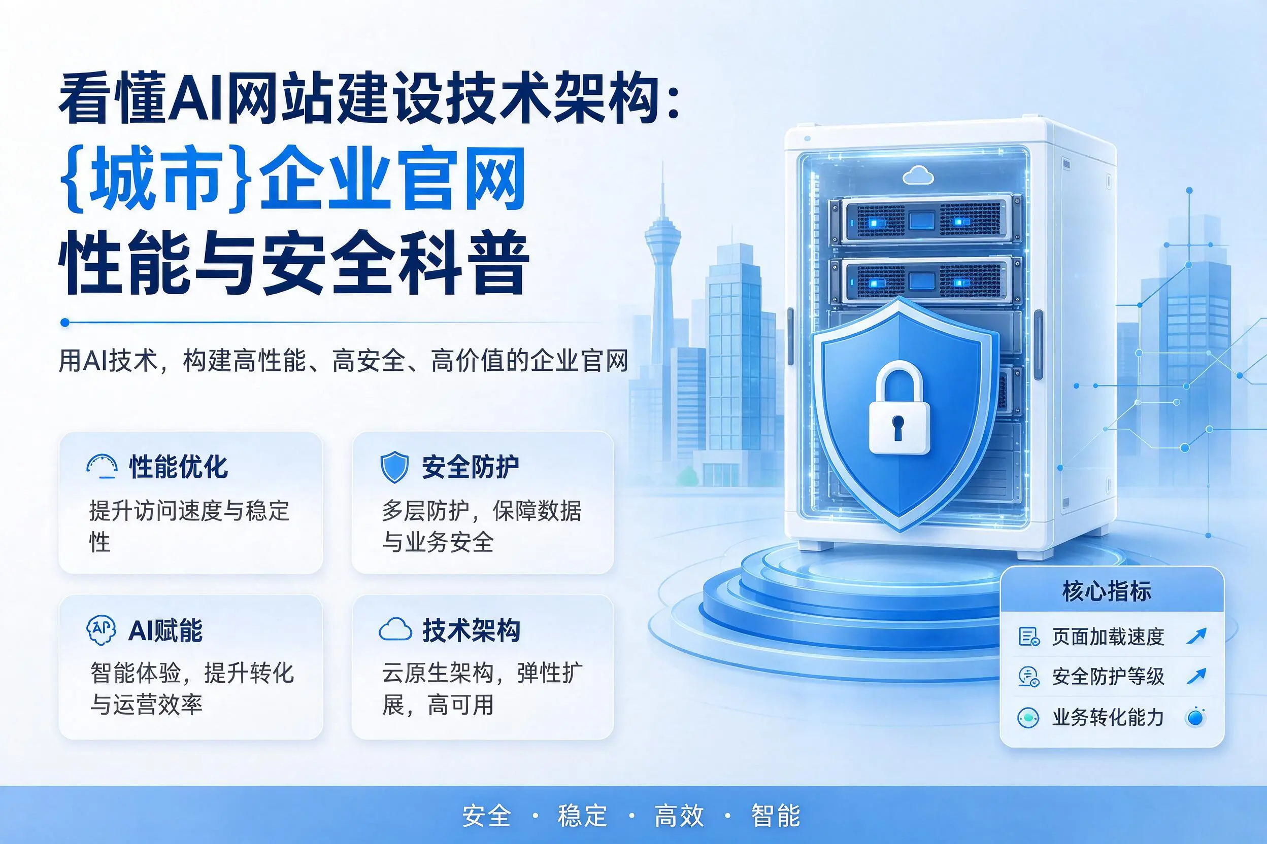 看懂AI网站建设技术架构:钦州企业官网性能与安全科普