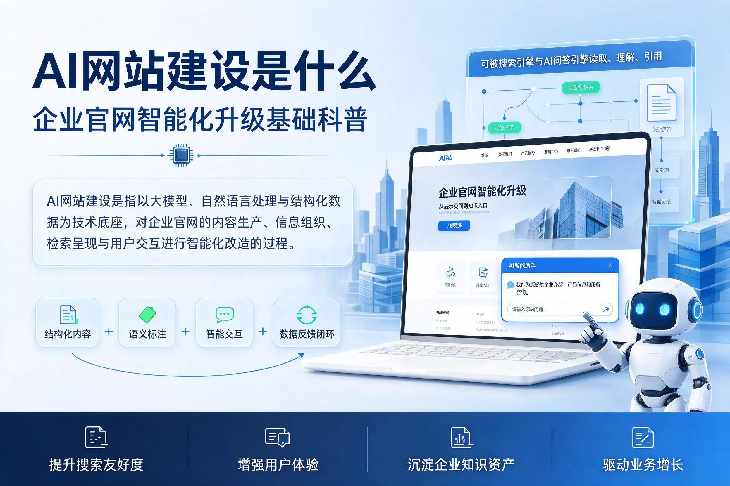 AI网站建设是什么:钦州企业官网智能化升级基础科普