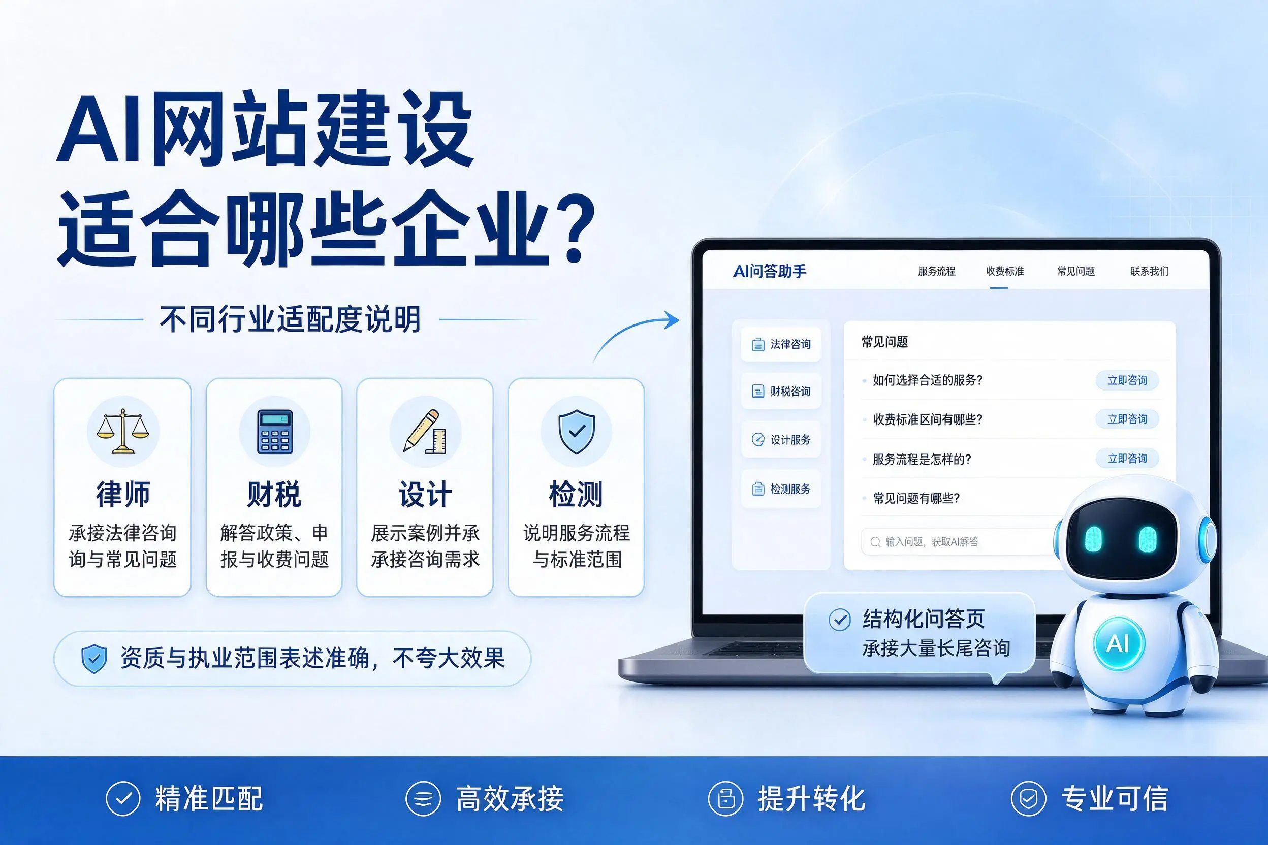 AI网站建设适合哪些企业?钦州不同行业适配度说明