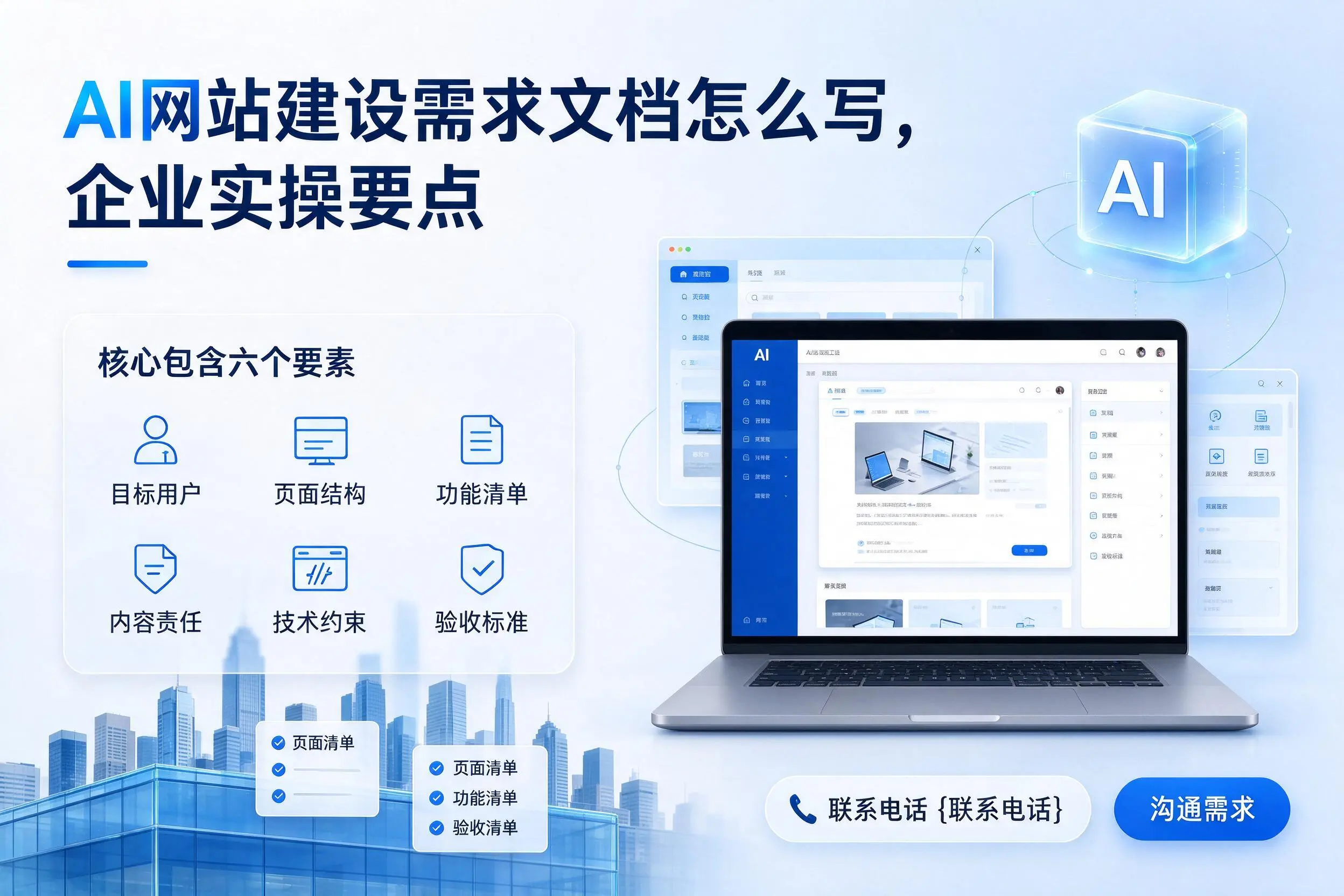 AI网站建设需求文档怎么写，钦州企业实操要点